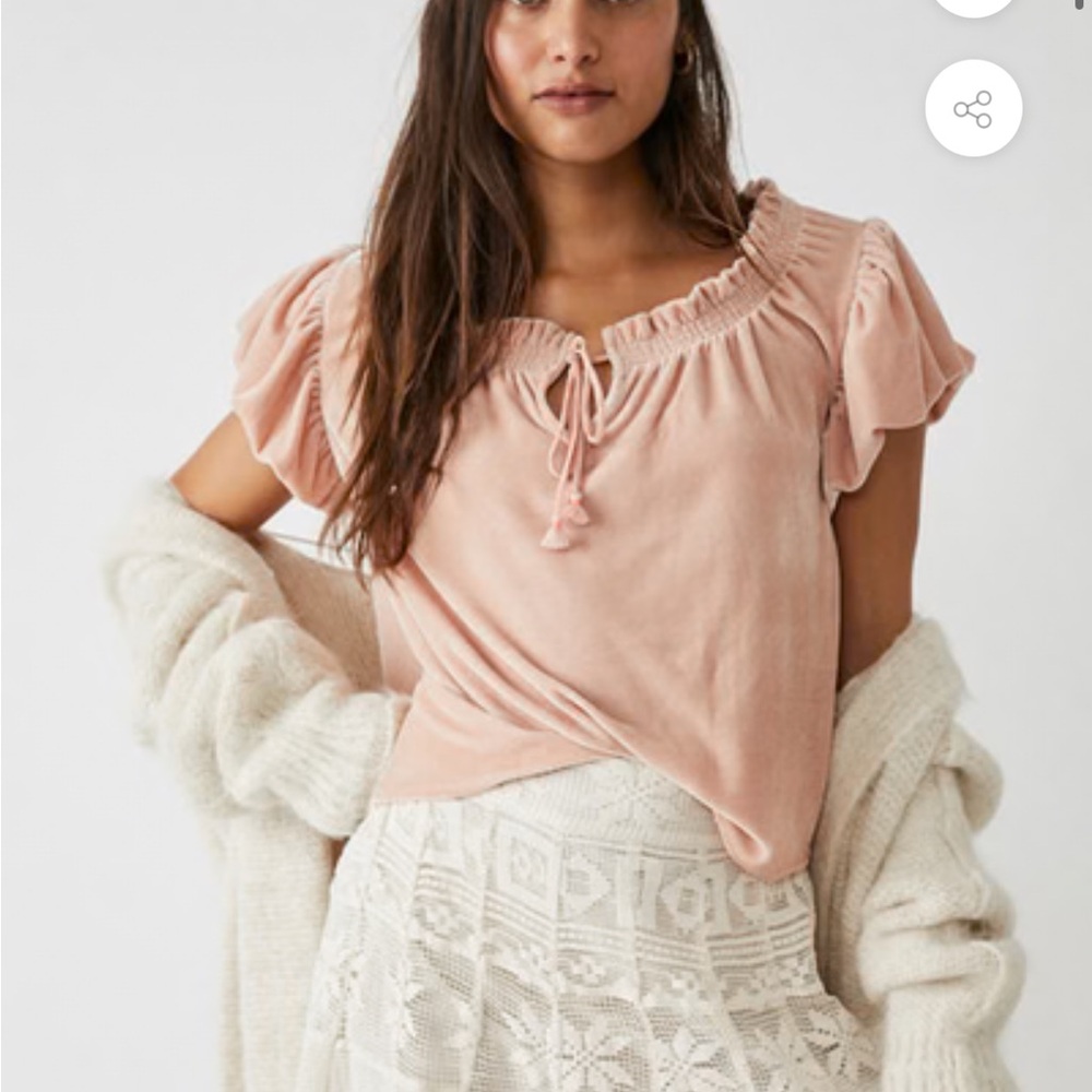 Blush Pink Women's Top Free People Terese S NWT